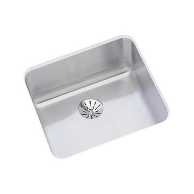 18 Gauge Stainless Steel 14.5'' x 14.5'' x 7'' Single Bowl Undermount Kitchen Sink Kit by Elkay