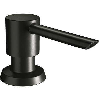 1.75'' x 3.9'' x 2.7'' Soap / Lotion Dispenser, Black Stainless