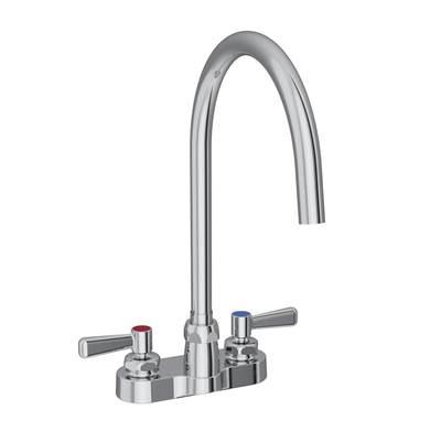 4'' Centerset with Exposed Deck Laminar Flow Faucet with 8'' Gooseneck Spout 2'' Lever Handles Chrome by Elkay