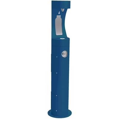 Outdoor ezH2O Bottle Filling Station Pedestal, Non-Filtered Non-Refrigerated Freeze Resistant Blue by Elkay