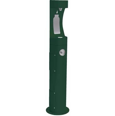 Outdoor ezH2O Bottle Filling Station Pedestal, Non-Filtered Non-Refrigerated Freeze Resistant Evergreen by Elkay