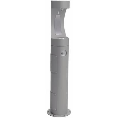 Outdoor ezH2O Bottle Filling Station Pedestal, Non-Filtered Non-Refrigerated Gray