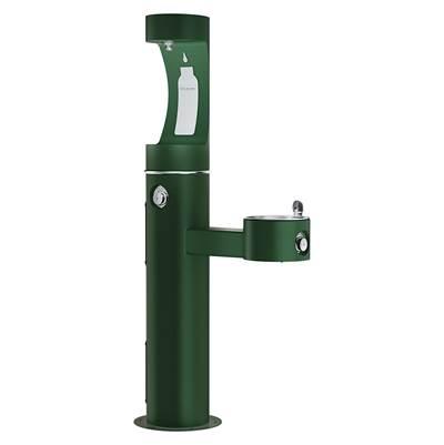 Outdoor ezH2O Upper Bottle Filling Station Bi-Level Pedestal Non-Filtered Non-Refrigerated Evergreen by Elkay
