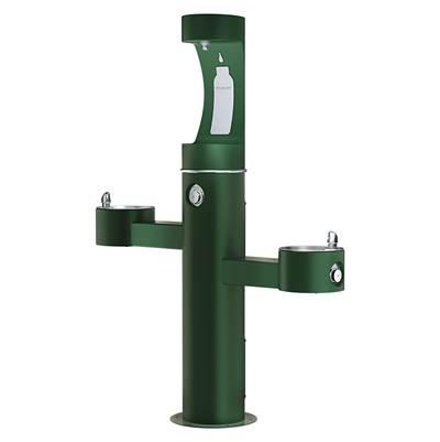 Outdoor ezH2O Upper Bottle Filling Station Tri-Level Pedestal Non-Filtered Non-Refrigerated Evergreen by Elkay