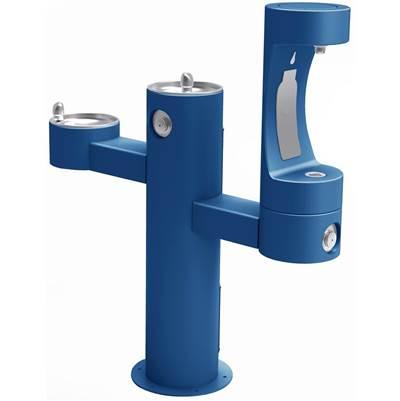 Outdoor ezH2O Lower Bottle Filling Station Tri-Level Pedestal, Non-Filtered Non-Refrigerated FR Blue by Elkay