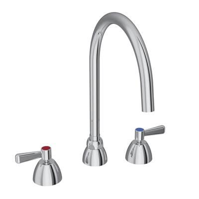 8'' Centerset with Concealed Deck Laminar Flow Faucet with 8'' Gooseneck Spout 2'' Lever Handles Chrome
