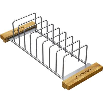 Elkay Crosstown Stainless Steel WOOD Handle 6.75'' X 16.763'' X 4.682'' Drying RACK - Polished... by Elkay