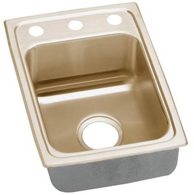 18 Gauge CuVerro antimicrobial copper 15'' x 22'' x 7.625'' Single Bowl Drop-in Sink by Elkay