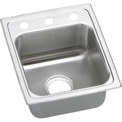 18 Gauge Stainless Steel 13'' x 16'' x 5.5'' Single Bowl Drop-in Kitchen Sink by Elkay