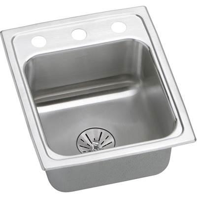 18 Gauge Stainless Steel 13'' x 16'' x 6.5'' Single Bowl Drop-in Kitchen Sink Kit by Elkay