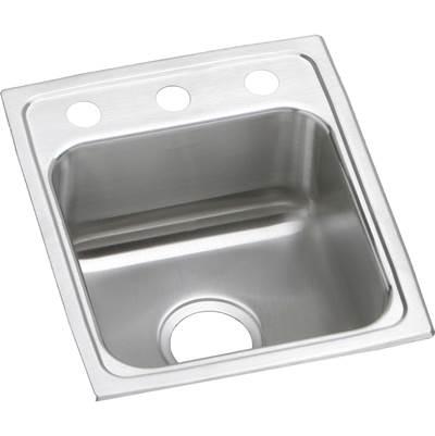 18 Gauge Stainless Steel 13'' x 16'' x 5'' Single Bowl Drop-in Kitchen Sink