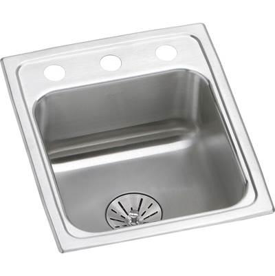 18 Gauge Stainless Steel 13'' x 16'' x 6.5'' Single Bowl Drop-in Kitchen Sink Kit