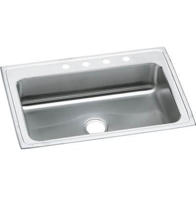 20 Gauge Stainless Steel 33'' x 22'' x 7.25'' Single Bowl Drop-in Kitchen Sink by Elkay