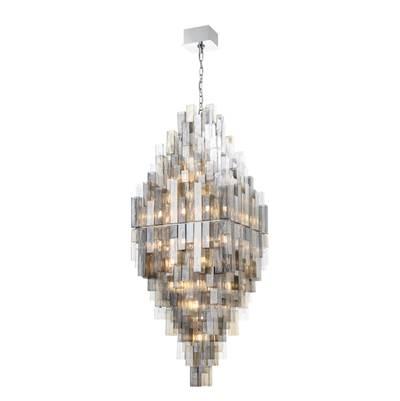 Altesa, Chandelier, 68-Light, 96'', Chrome, Mixed Glass by Eurofase