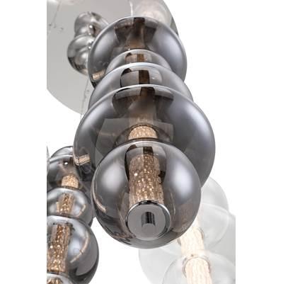 Atomo, Chandelier, 4-Light, 50'', Chrome, Mixed Glass by Eurofase