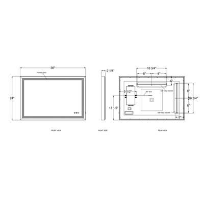 Artell, Mirror , 24'' X 36'', Brushed Gold