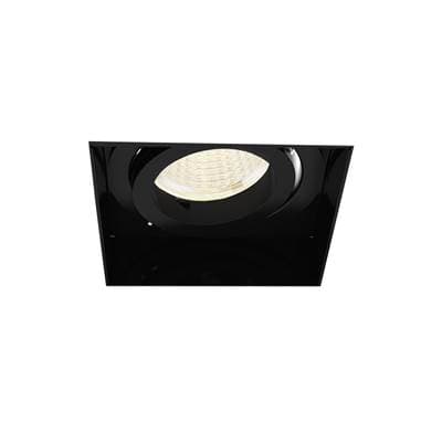 Eurofase Amigo 15W 1 Light Square Trimless Gimbal 3000K - Black