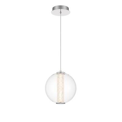 Atomo, Pendant, 9'', Chrome, Clear Glass by Eurofase