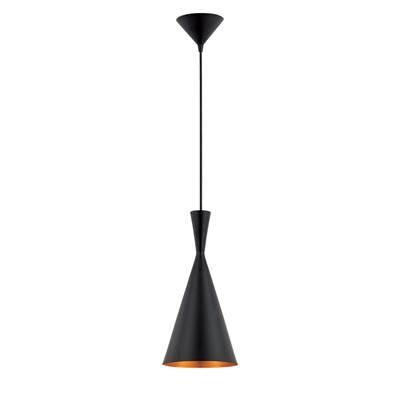 Bronx, Pendant, 16'', Matte Black, Gold Aluminum