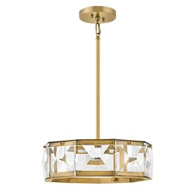 Foyer Jolie Medium Led Semi-Flush Mount in Heritage Brass