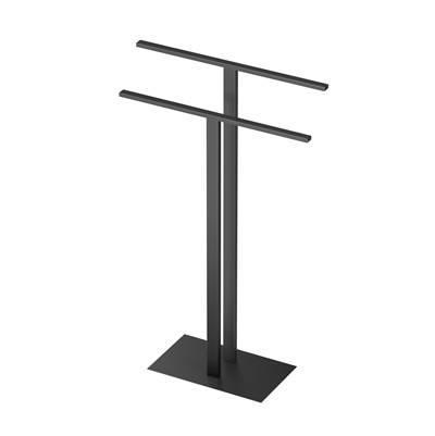 Modern Floor Towel Stand, Matte Black by Gatco