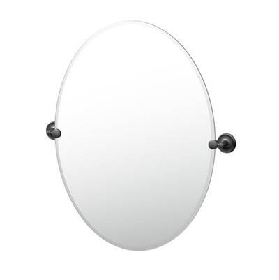 Designer II 32''H Frameless Oval Mirror Matte Black by Gatco