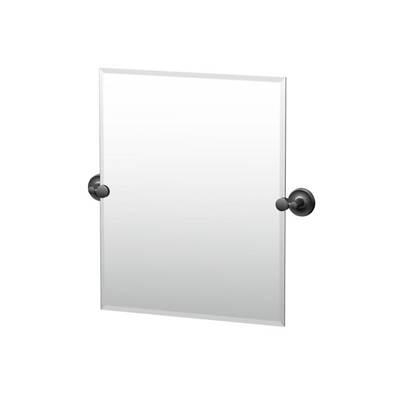 Designer II 24''H Frameless Rectangle Mirror Matte Black