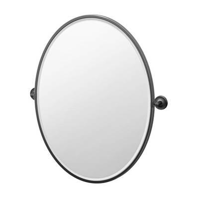 Designer II 33''H Framed Oval Mirror Matte Black