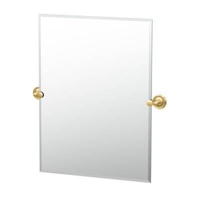 Designer II 24''H Frameless Rectangle Mirror Brushed Brass by Gatco