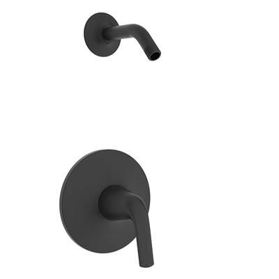 Lemora 1H Shower Only Trim Kit & Treysta Cartridge Less Showerhead Satin Black by Gerber Plumbing
