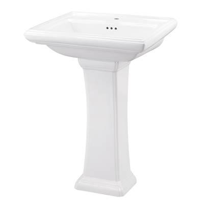Logan Square Standard Single Hole Ped Lav Combo: G0012582 Lav w/ G0029847 Ped White by Gerber Plumbing