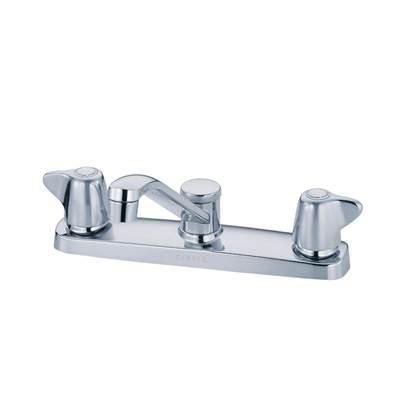 Maxwell 2H Kitchen Faucet w/ Metal Handles & 8'' D-Tube Spout 1.75gpm Chrome by Gerber Plumbing