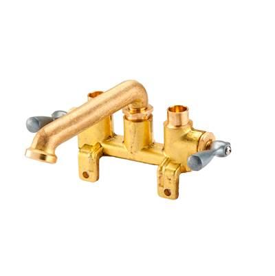 Gerber Classics 2H Laundry Faucet w/ Threaded Legs & Direct Sweat Connections -No Threads on Spout Rough Brass by Gerber Plumbing