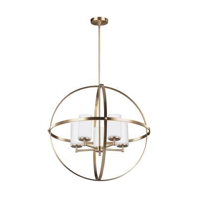 Alturas Five Light Chandelier Satin Brass