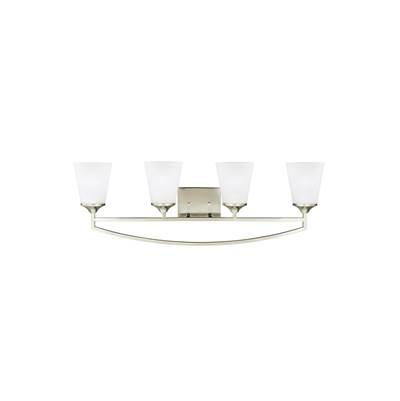 Hanford Four Light Wall / Bath Brushed Nickel Bulbs Inc