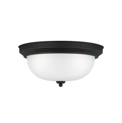 Geary Three Light Flush Mount Midnight Black Bulbs Included by Generation Lighting