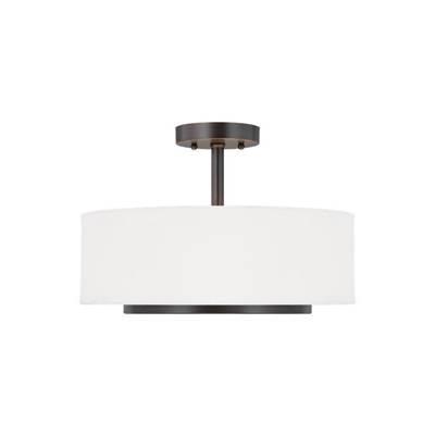 Nance Two Light Semi-Flush Convertible Pendant Bronze by Generation Lighting