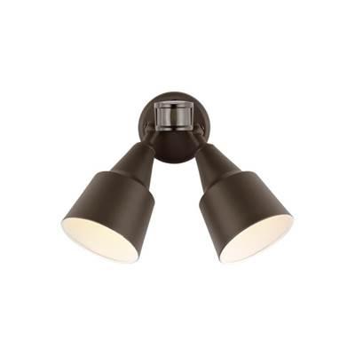 Two Light Flood with Photo and Motion Sensor Antique Bronze Bulbs Inc by Generation Lighting