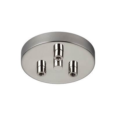 3 - Light Multi-Port Canopy with Swag Hooks Polished Nickel
