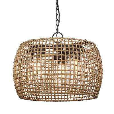 Golden Lighting Piper 3-light Outdoor Pendant in Natural Black