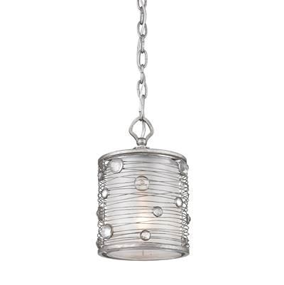 Golden Lighting Joia 1-light Pendant in Peruvian Silver
