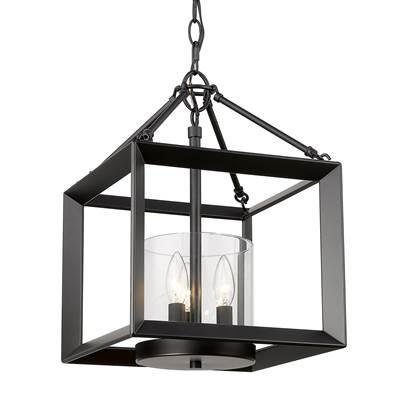 Golden Lighting Smyth 3-light Chandelier in Matte Black