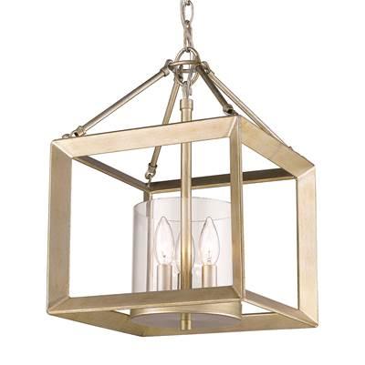 Golden Lighting Smyth 3-light Chandelier in White Gold by Golden Lighting