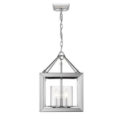Wry Lighting Smyth 3-light Semi-Flush Mount in Chrome