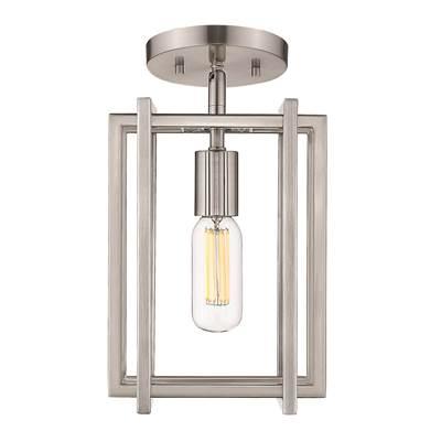 Golden Lighting Tribeca 1-light Semi-Flush Mount in Pewter by Golden Lighting