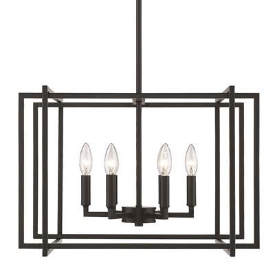 Golden Lighting Tribeca 6-light Chandelier in Matte Black