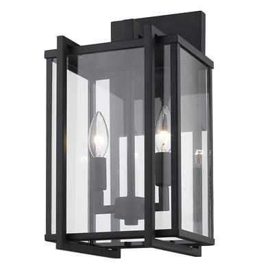 Golden Lighting Tribeca 2-light Outdoor Wall in Natural Black