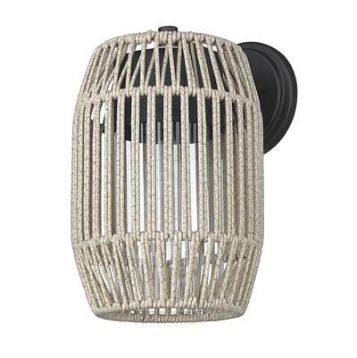 Golden Lighting Seabrooke 1-light Outdoor Wall in Natural Black