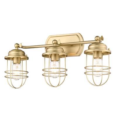 Golden Lighting Seaport 3-light Vanity in Brushed Champagne Brass