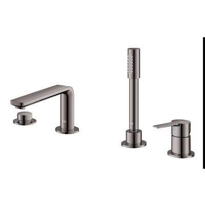 4-Hole Single-Handle Deck Mount Roman Tub Faucet with 1.75 GPM Hand Shower by Grohe